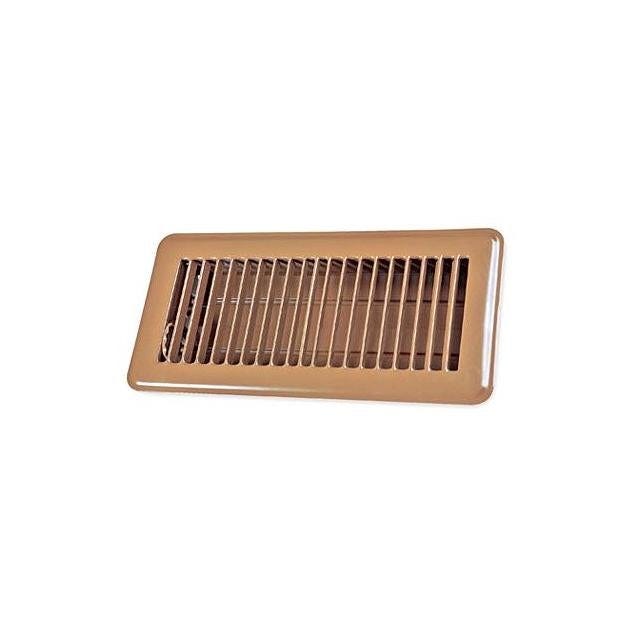 AmeriFlow 4 In. x 10 In. Steel Brown Floor Register AmeriFlow 4 In. x 10 In. Steel Brown Floor Register