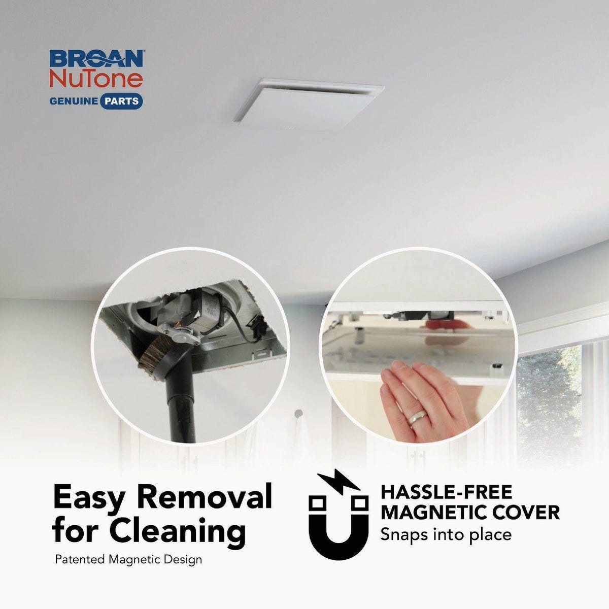 Broan-NuTone CleanCover 13 In. x 13 In. Magnetic Universal Bath Exhaust Fan Grille - photo 3