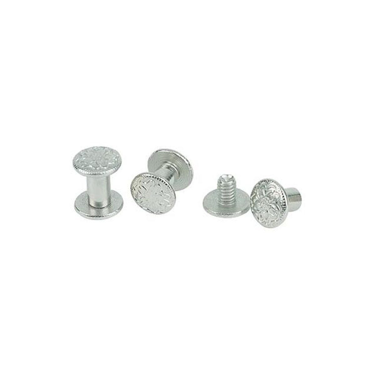 Weaver Leather 6-Pack Nickel Brass Chicago Screw Pack