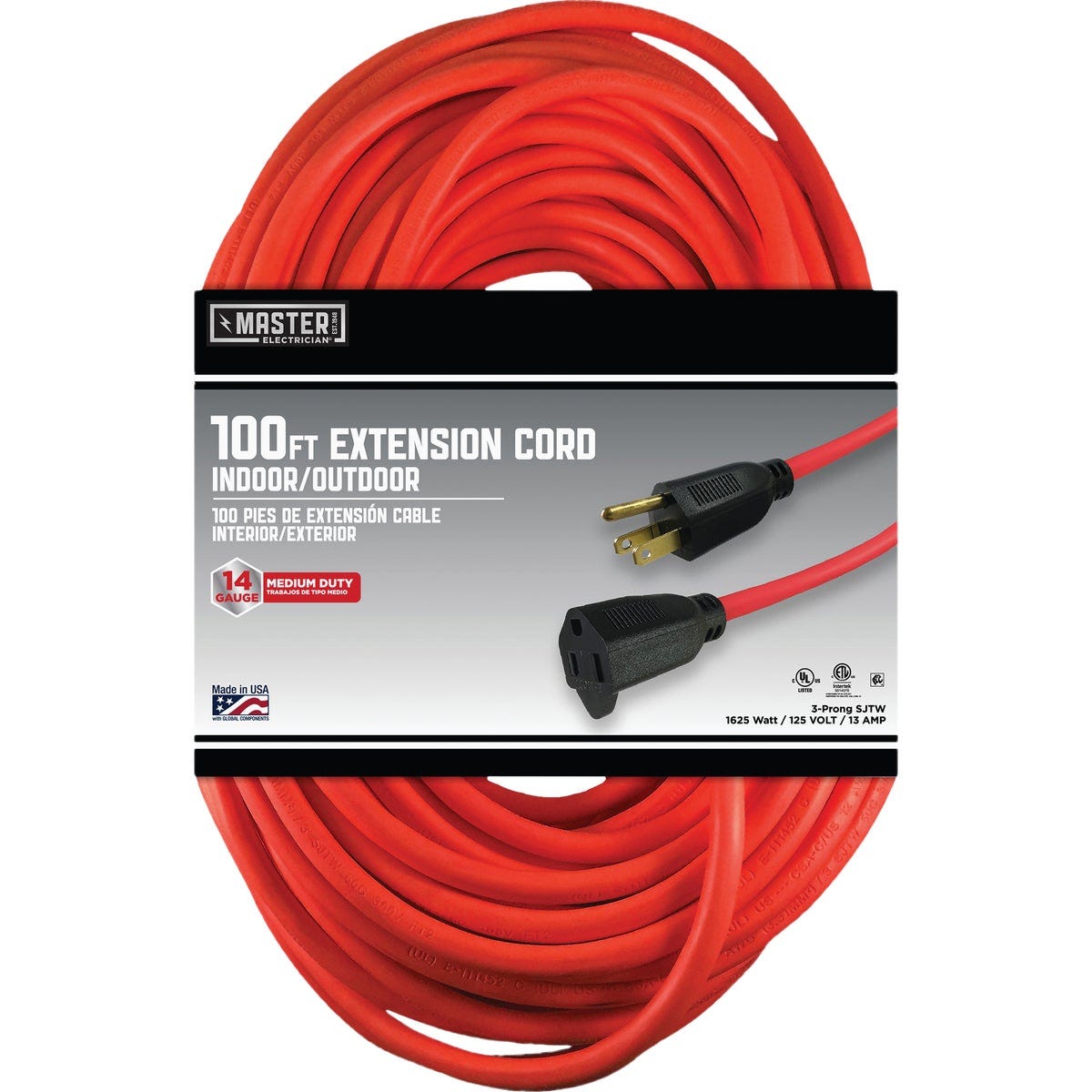 Master Electrician 100 Ft. 14/3 Heavy-Duty Outdoor Extension Cord
