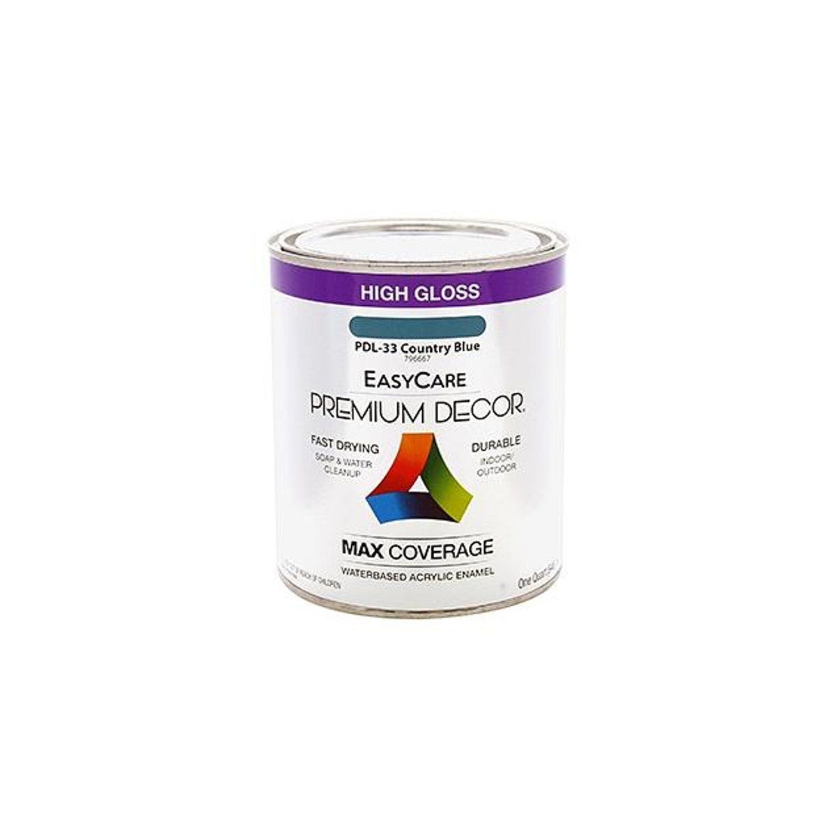 EasyCare Premium Decor 1 Qt. Country Blue Gloss Enamel Paint