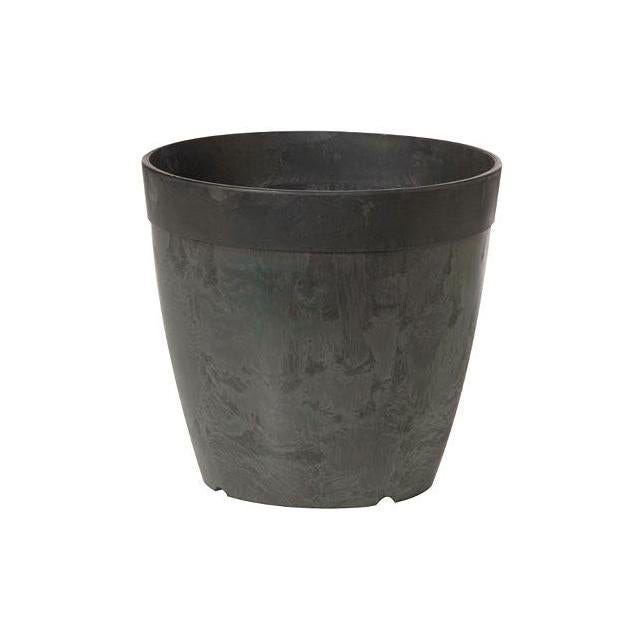 Novelty StoneArt Dolce 12 In. Black Round Planter