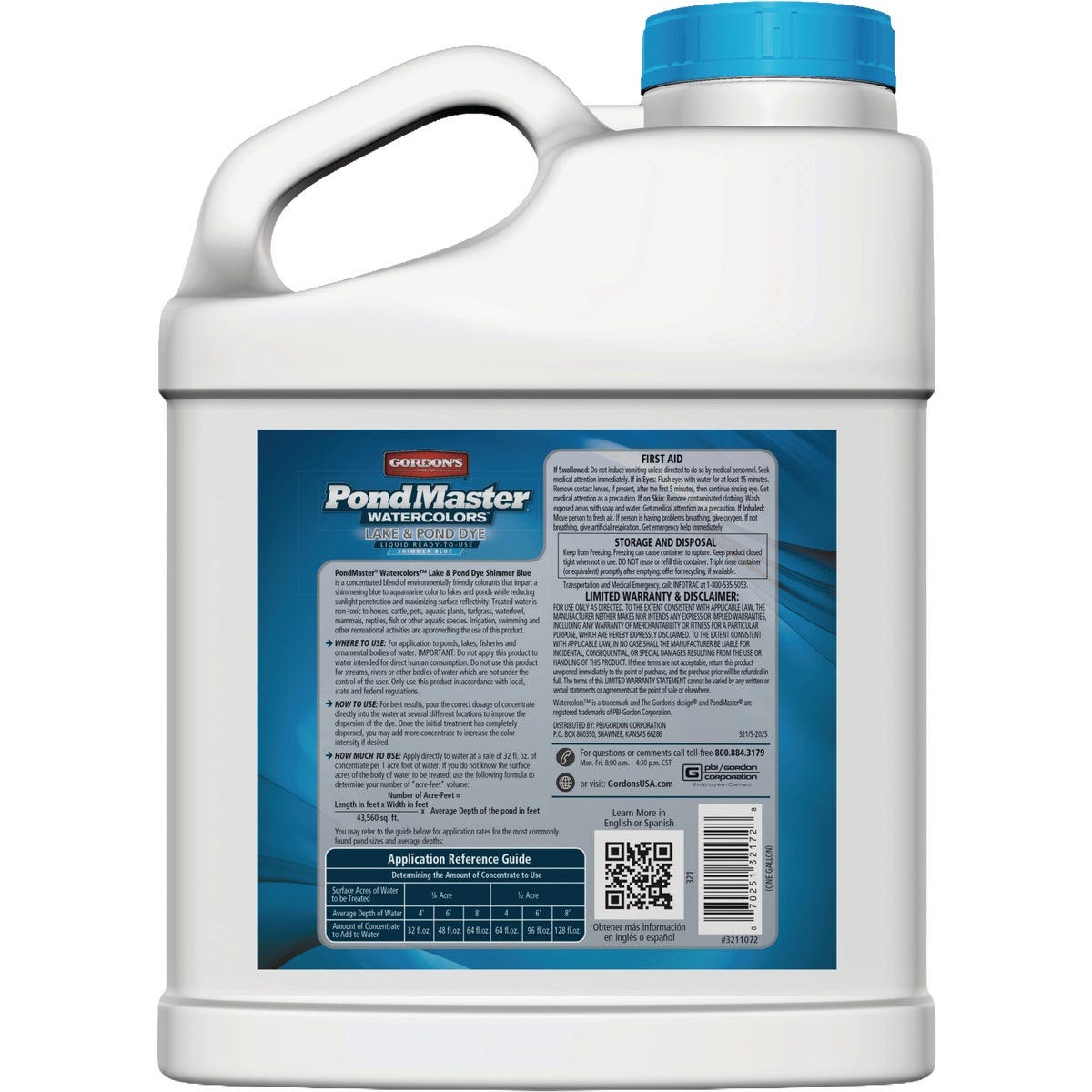 Gordon's PondMaster Watercolors 1 Gal. Ready To Use Lake&Pond Dye - photo 2 Gordon's PondMaster Watercolors 1 Gal. Ready To Use Lake&Pond Dye - photo 2