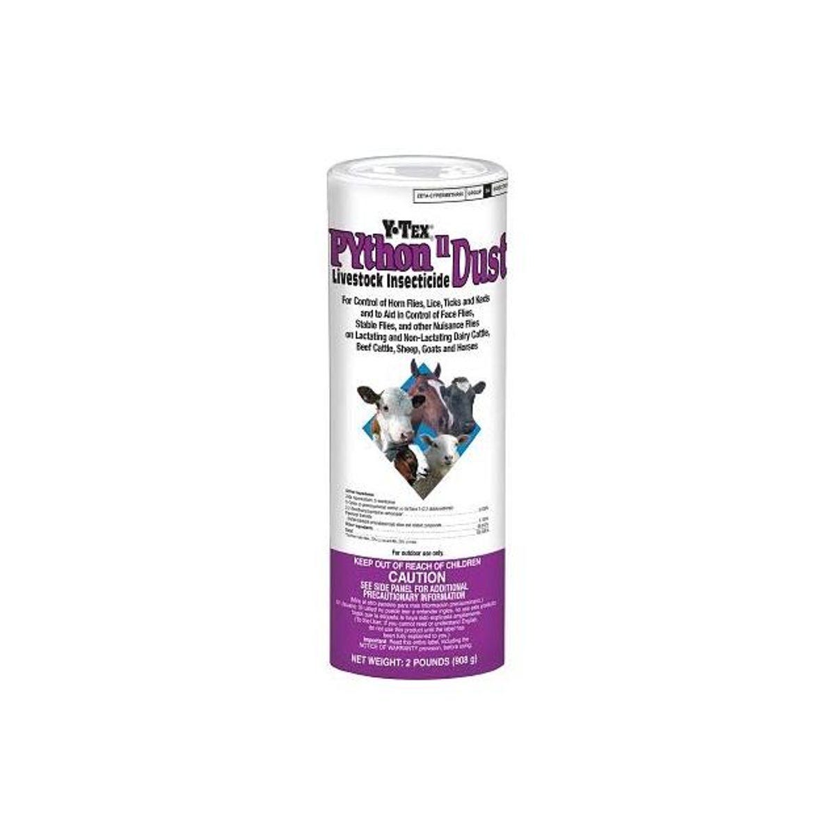 Y-Tex Python II 2 Lb. Livestock Synergized Dust Insecticide Y-Tex Python II 2 Lb. Livestock Synergized Dust Insecticide