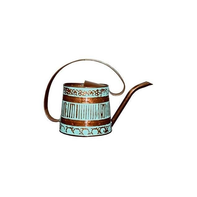 Gilford .5-Gal. Teal & Copper Metal Watering Can Gilford .5-Gal. Teal & Copper Metal Watering Can