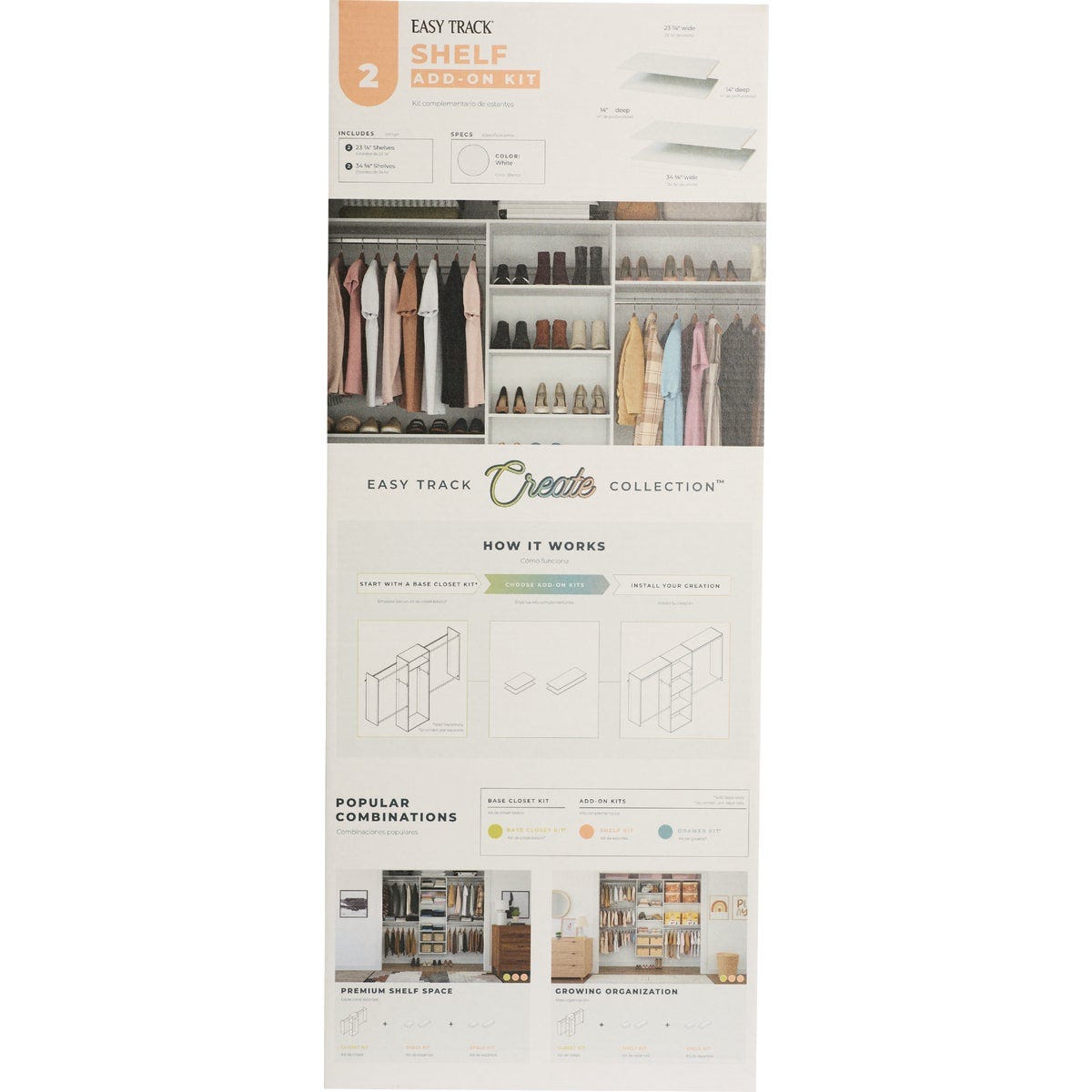 Easy Track Create Collection Wood Laminate Shelf Kit (4-Pack) - photo 2