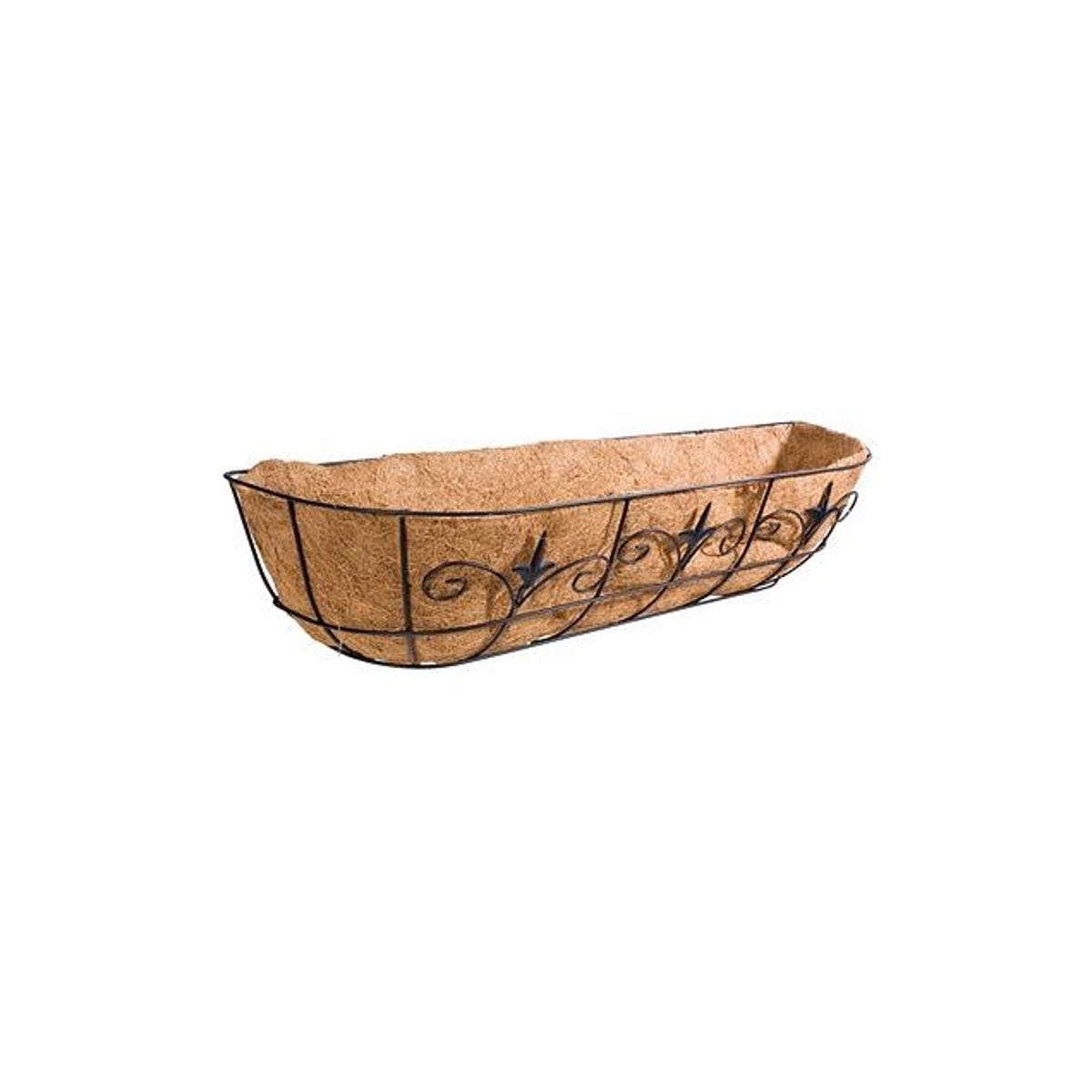 30 In. Black Finial Style Window & Deck Planter