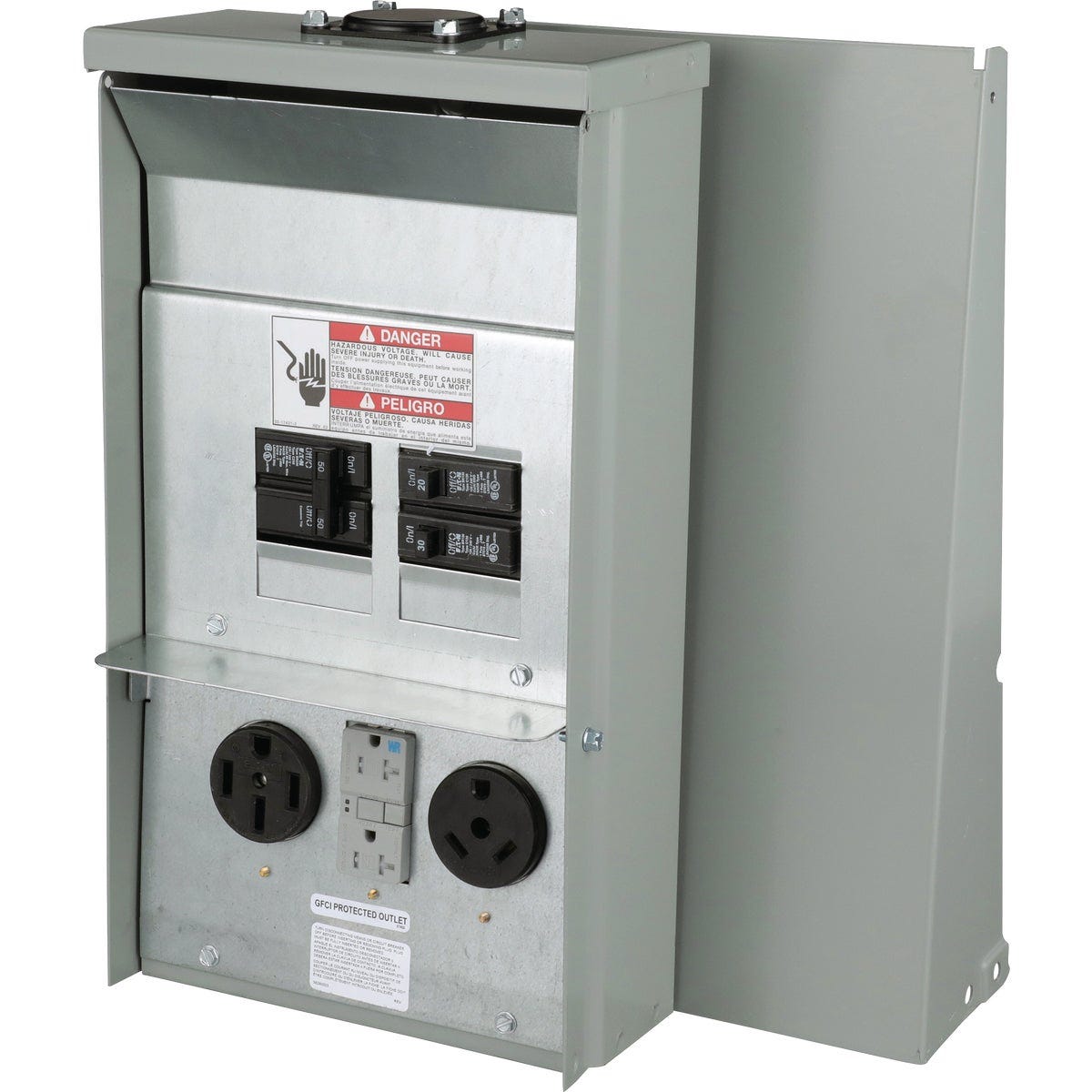 Eaton 50A/20A/30A NEMA 14-50R/5-20R2GF/TT-30R 125V/250V RV Utility Power Outlet - photo 3