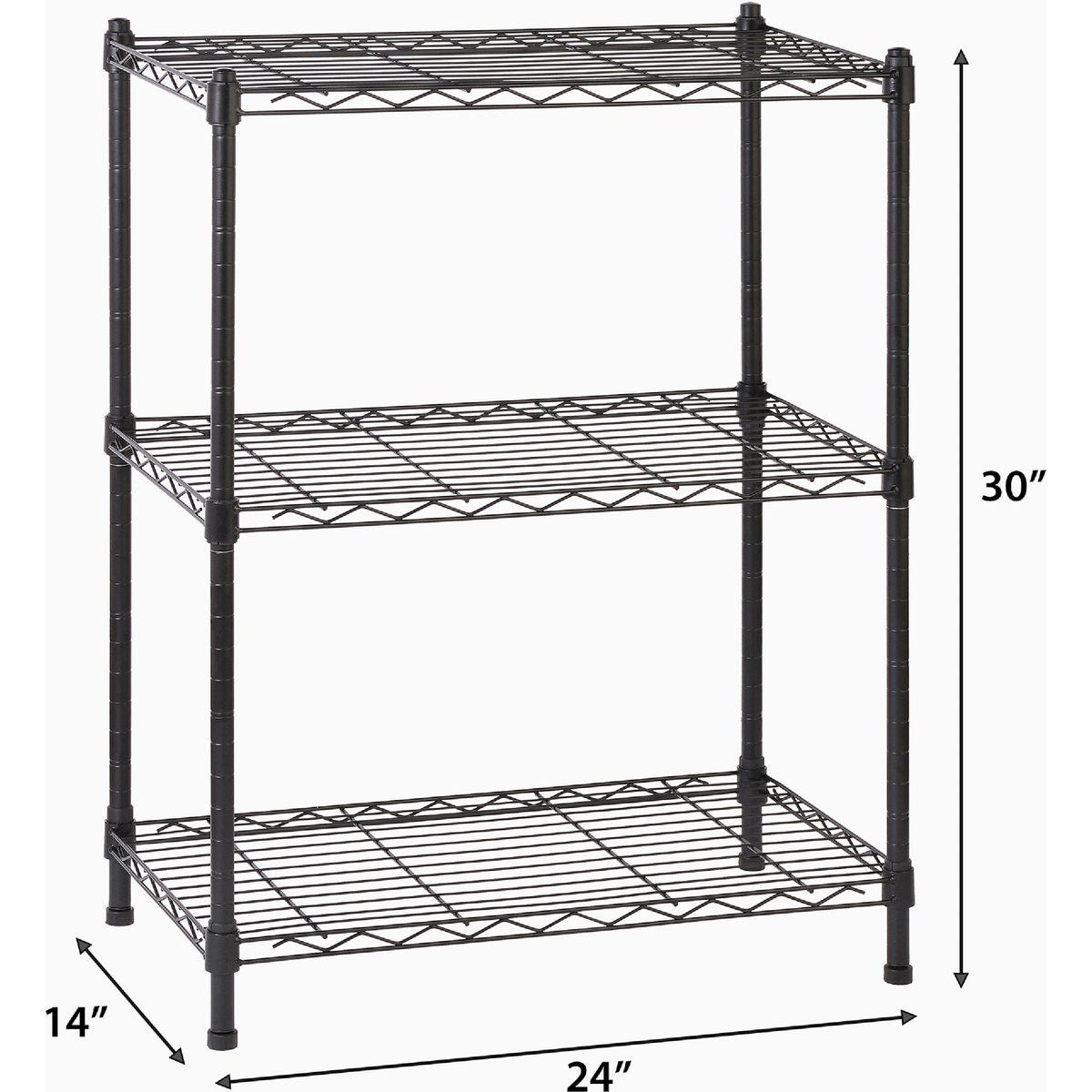 Muscle Rack 24 In. x 14 In. x 30 In. 3-Tier Black Wire Shelving Unit - photo 6 Muscle Rack 24 In. x 14 In. x 30 In. 3-Tier Black Wire Shelving Unit - photo 6