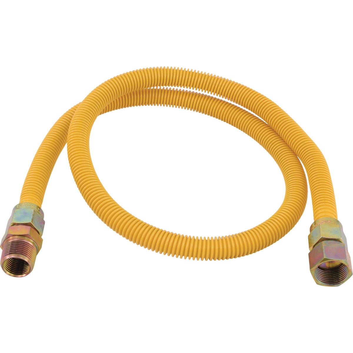 Eastman 5/8 In. OD x 48 In. 3/4 In. FIP x 1/2 In. FIP (Tapped 3/8 In. FIP) Coated Stainless Steel Gas Connector with ArmorBoost Excess Flow Valve Eastman 5/8 In. OD x 48 In. 3/4 In. FIP x 1/2 In. FIP (Tapped 3/8 In. FIP) Coated Stainless Steel Gas Connector with ArmorBoost Excess Flow Valve