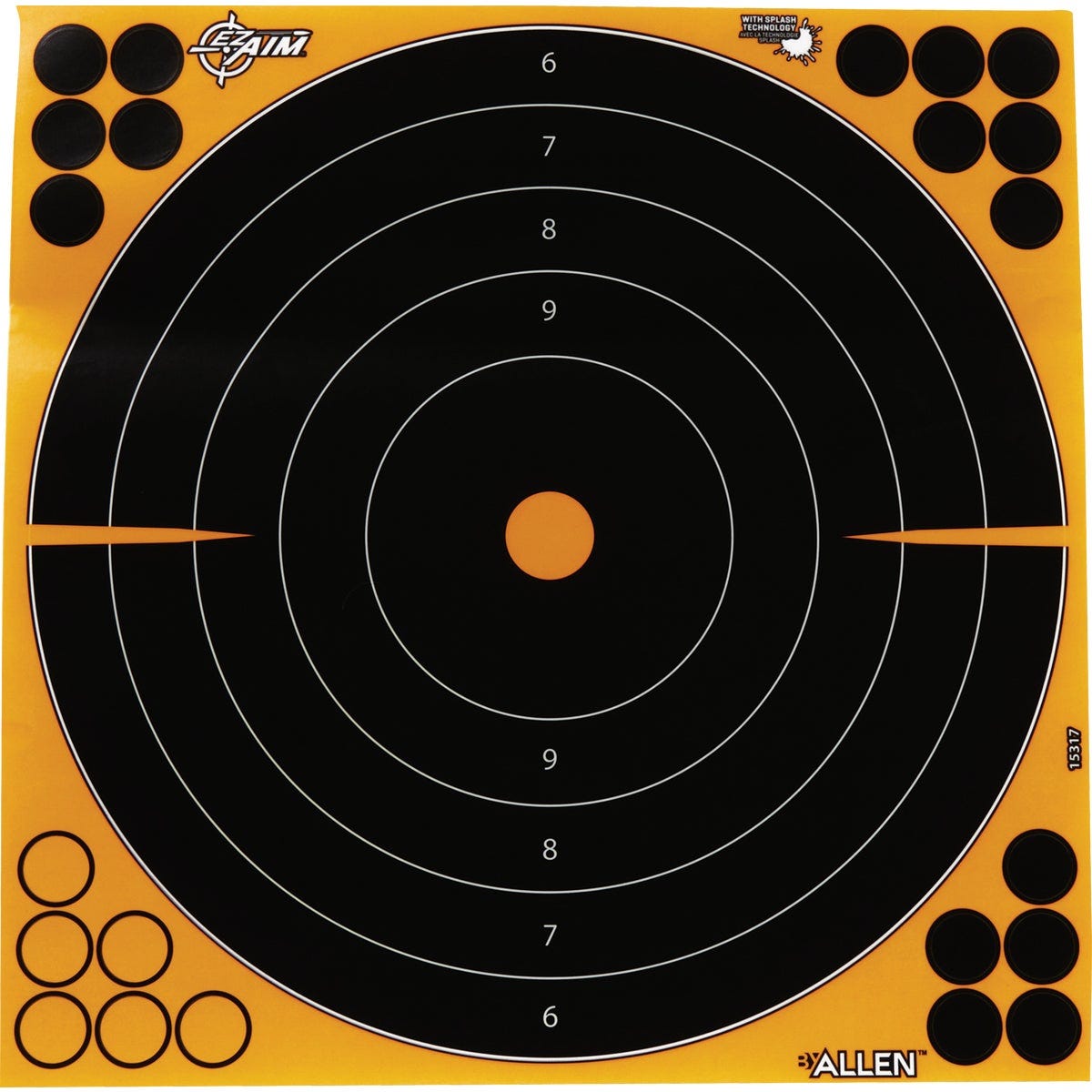 Allen EZ Aim 12 In. Dia Splash Reactive Adhesive Bullseye Target (5-Pack) Allen EZ Aim 12 In. Dia Splash Reactive Adhesive Bullseye Target (5-Pack)