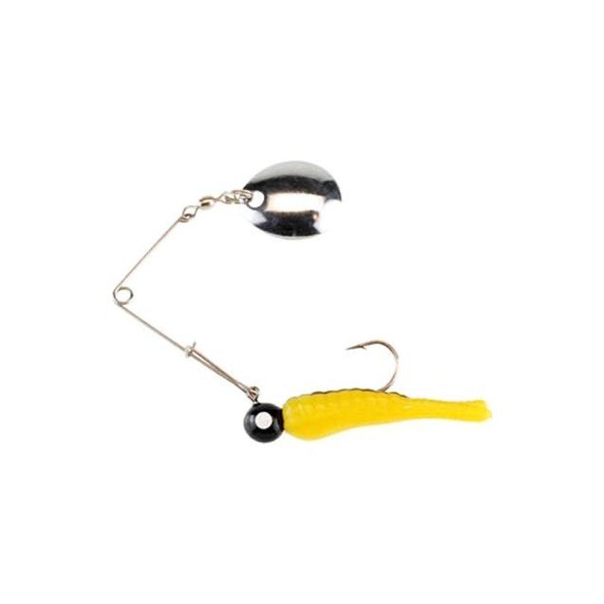 Berkley Johnson 1/8 Oz. Yellow Nickel/ Black Stripe Beetle Spinner