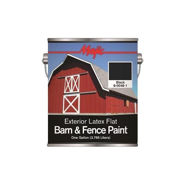 MAJIC Barn & Fence Exterior Latex Flat Paint, Black, 1 Gal. MAJIC Barn & Fence Exterior Latex Flat Paint, Black, 1 Gal.