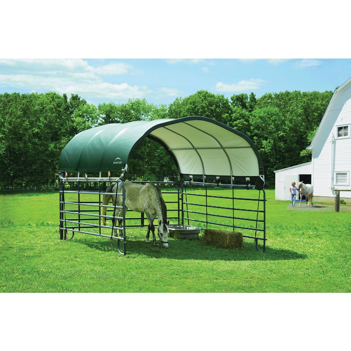 ShelterLogic 12 x 12 Ft. Green Corral Shelter - photo 3 ShelterLogic 12 x 12 Ft. Green Corral Shelter - photo 3