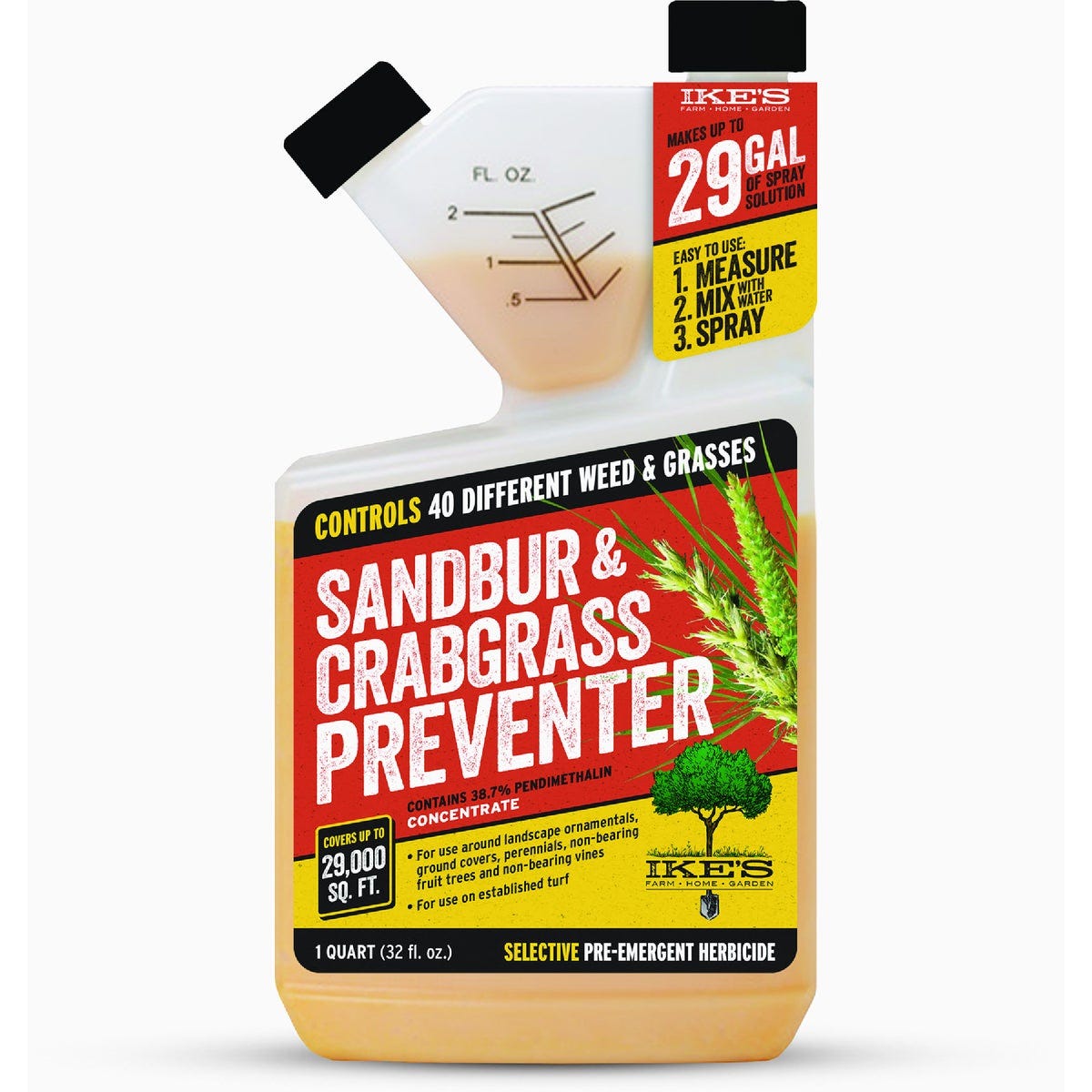 Ike's 1 Qt. Concentrate Sandbur & Crabgrass Preventer Ike's 1 Qt. Concentrate Sandbur & Crabgrass Preventer
