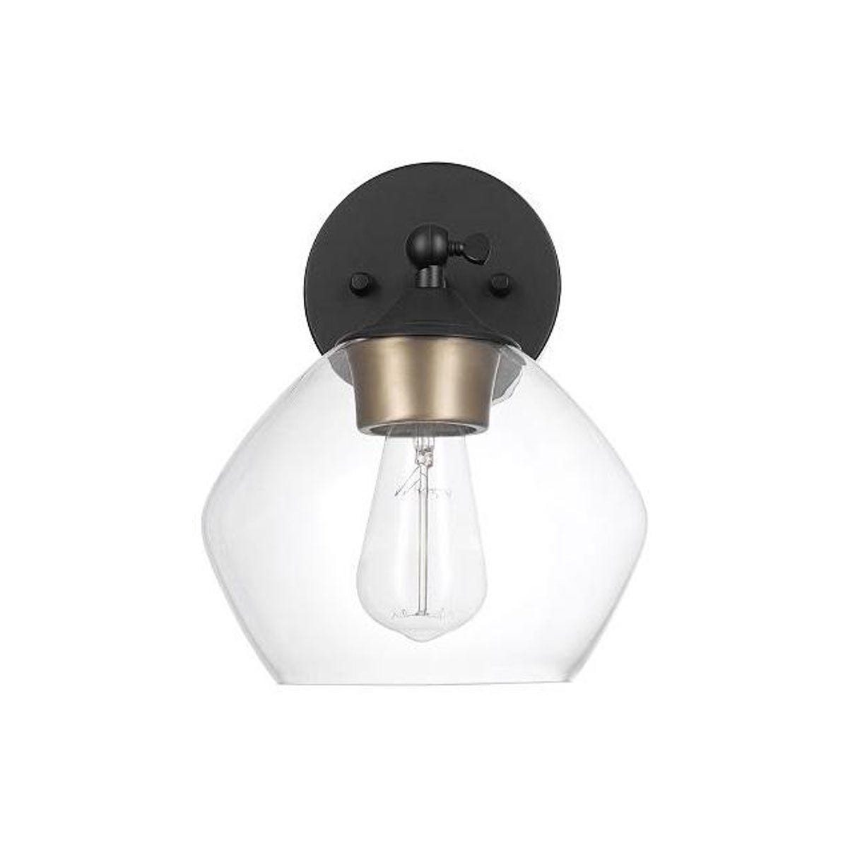 Globe Electric Harrow 1-Bulb Matte Black Wall Sconce Light Fixture Globe Electric Harrow 1-Bulb Matte Black Wall Sconce Light Fixture