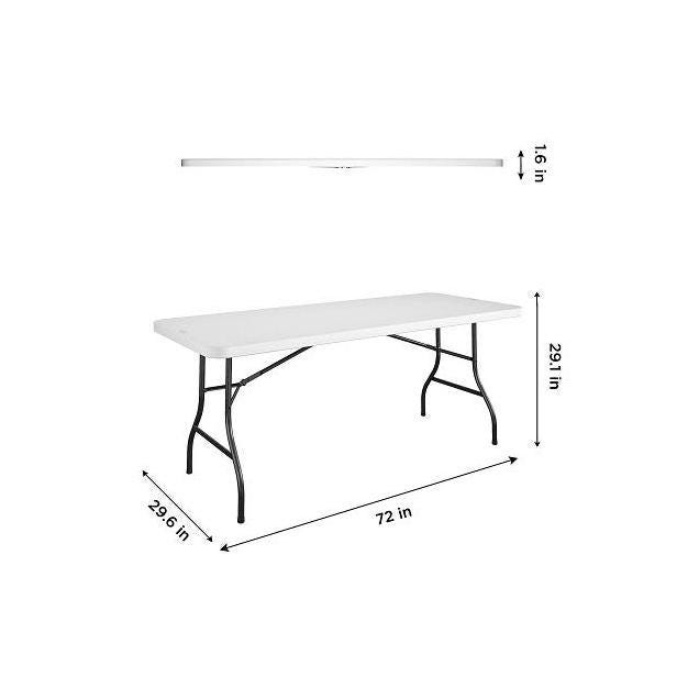 COSCO 30 In. x 72 In. White Resin Top Folding Table - photo 2 COSCO 30 In. x 72 In. White Resin Top Folding Table - photo 2