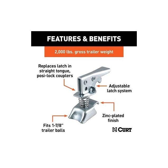 Curt 1-7/8 In. Posi-Lock Straight-Tongue Trailer Coupler Replacement Latch - photo 4 Curt 1-7/8 In. Posi-Lock Straight-Tongue Trailer Coupler Replacement Latch - photo 4