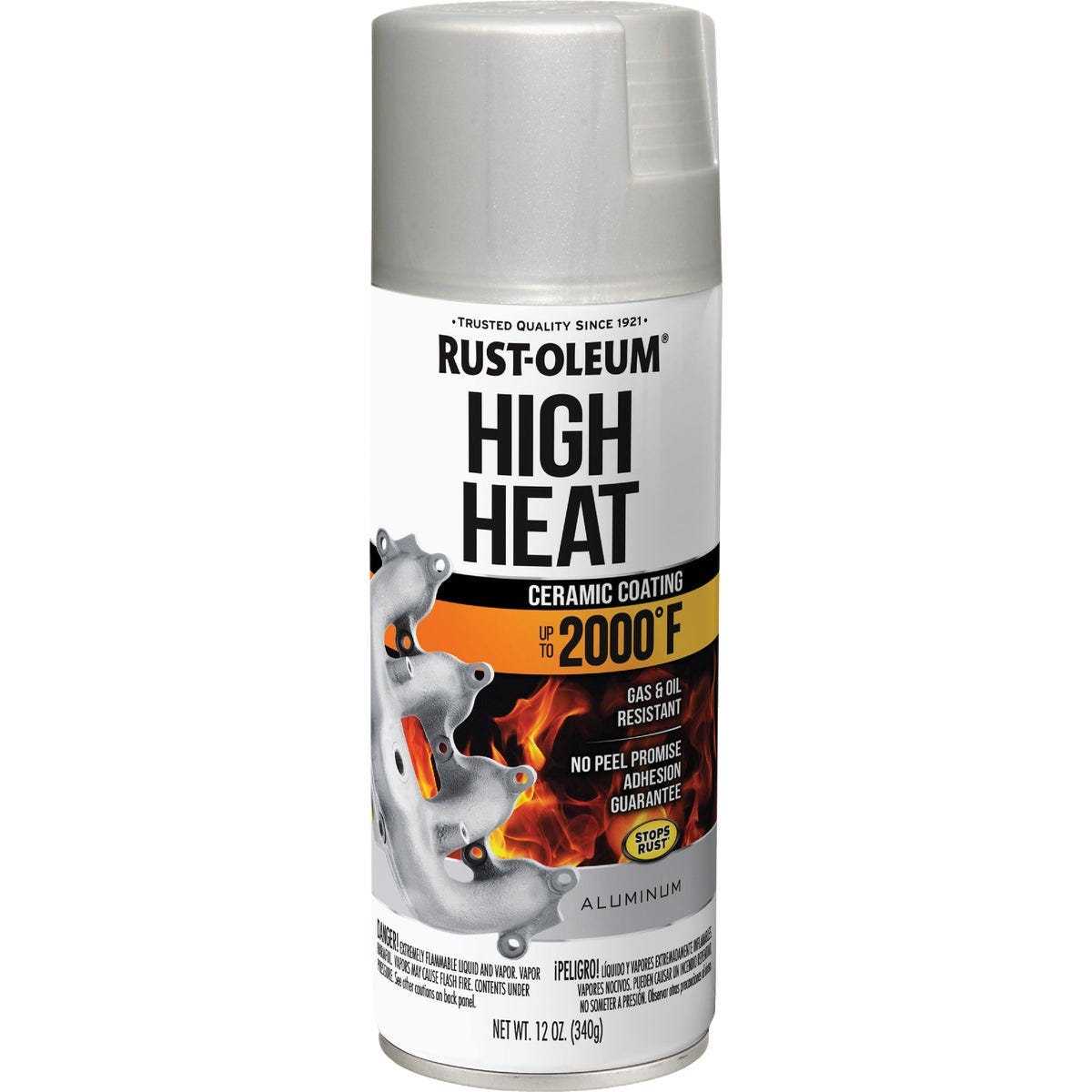 Rust-Oleum Stops Rust Flat Aluminum 12 Oz. High Heat Spray Paint - photo 2