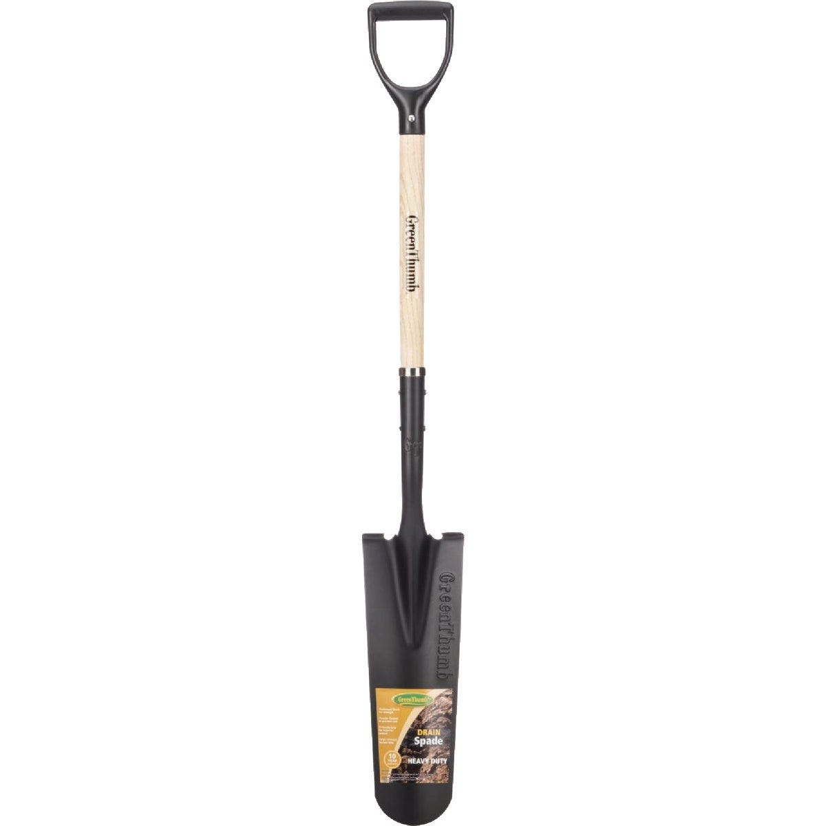 Green Thumb 29 In. Wood D-Handle Dig Drain Spade Green Thumb 29 In. Wood D-Handle Dig Drain Spade