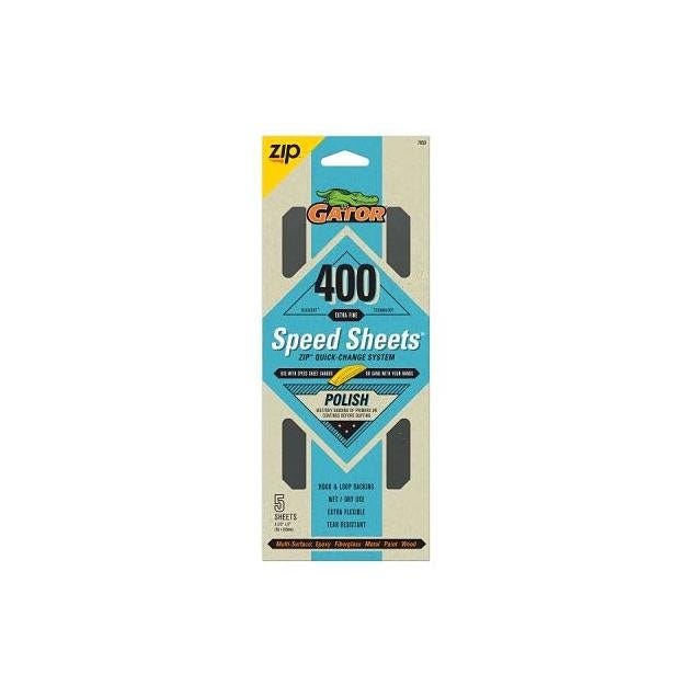 Gator 5-Pack 3-2/3 In. x 9 In. 400 Grit Premium Sanding Speed Sheets Gator 5-Pack 3-2/3 In. x 9 In. 400 Grit Premium Sanding Speed Sheets