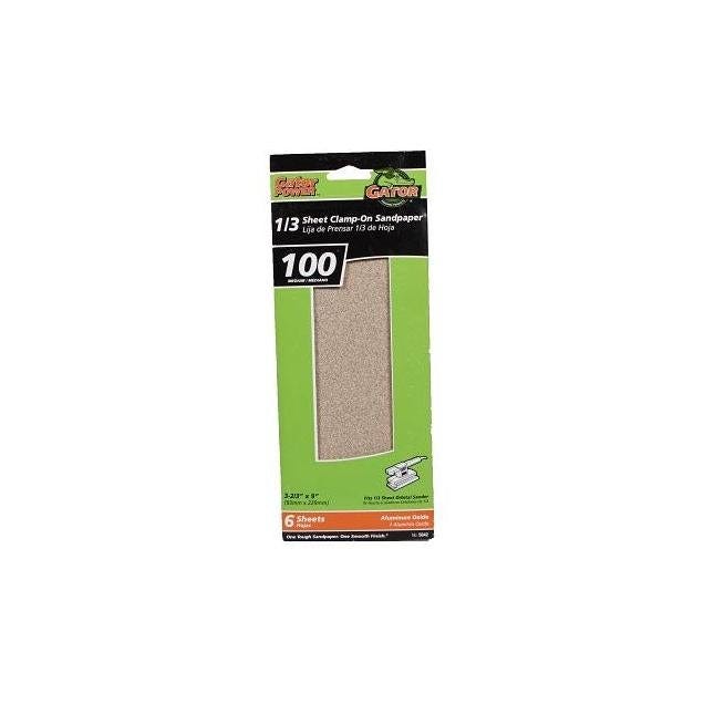 Gator 6-Pack 3-2/3 In. x 9 In. 100 Grit Aluminum Oxide Sanding Sheets
