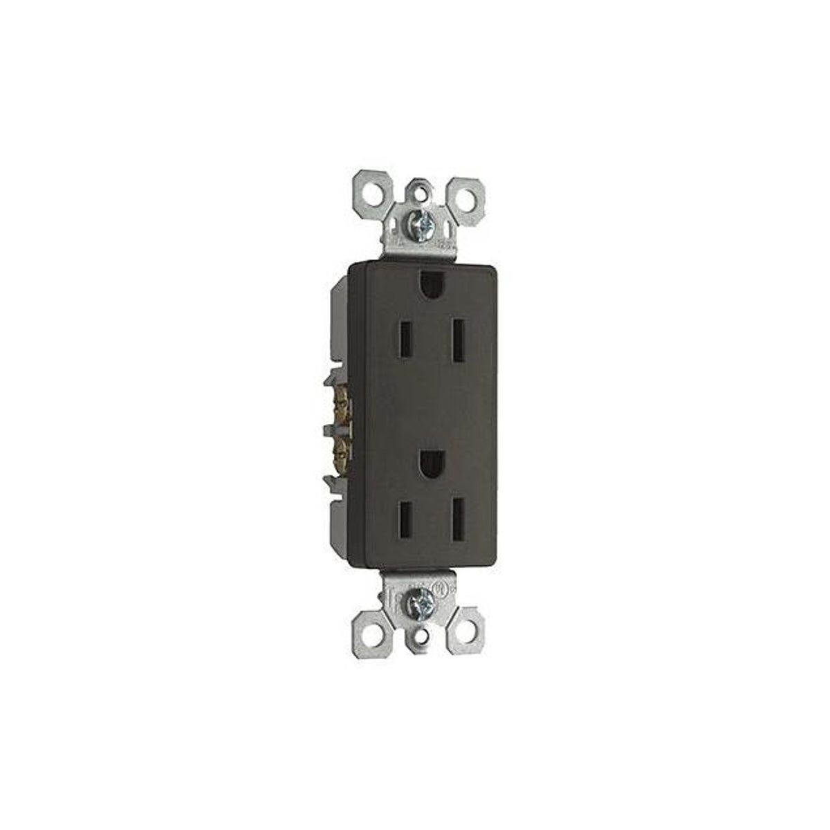 Legrand Pass & Seymour 15A 120V Child Safety Receptacle, Dark Bronze
