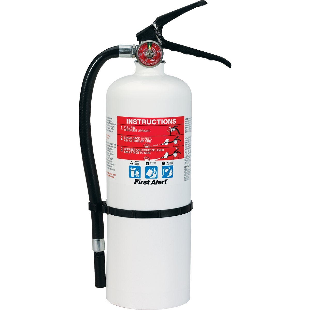 First Alert 2-A:10-B:C Rechargeable Heavy-Duty Home Fire Extinguisher First Alert 2-A:10-B:C Rechargeable Heavy-Duty Home Fire Extinguisher