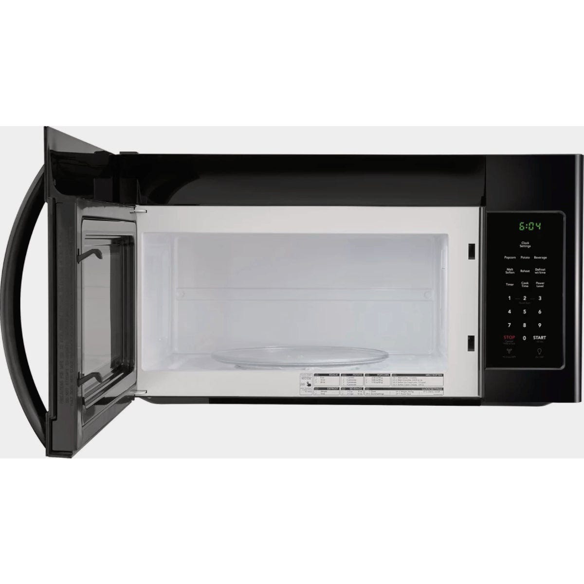 Frigidaire 1.6 Cu. Ft. Over-The-Range Microwave with Add 0:30 Seconds, Black - photo 2