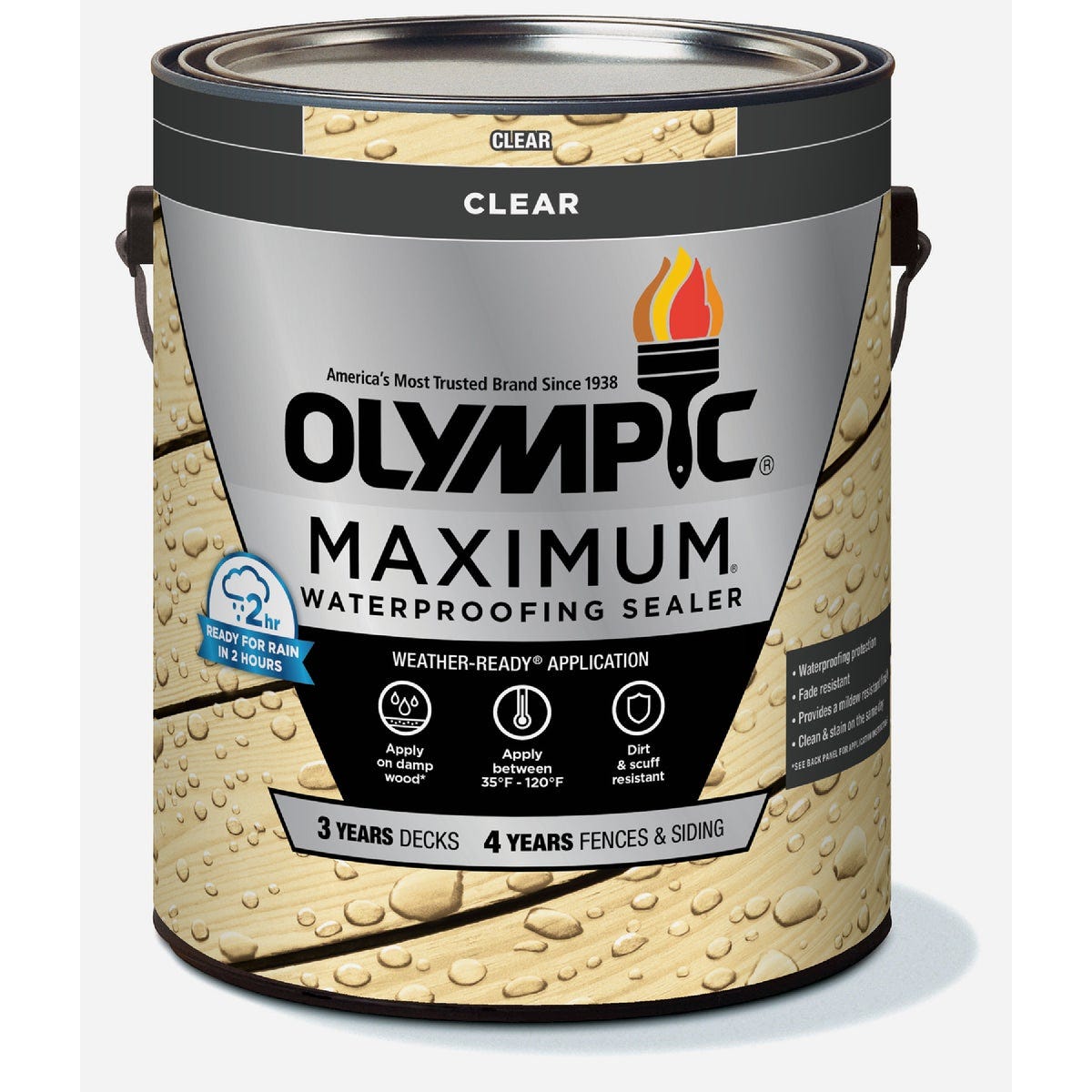 Olympic Maximum Exterior Waterproofing Stain, Clear, 1 Gal. Olympic Maximum Exterior Waterproofing Stain, Clear, 1 Gal.