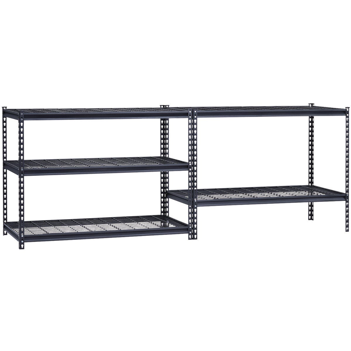 Muscle Rack 48 In. W x 24 In. D x 72 In. H 5-Tier Black Shelving Unit with Wire Shelf - photo 2