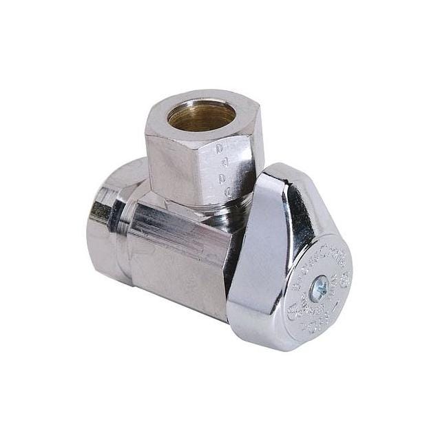 BrassCraft 1/2 In. x 1/2 In. Chrome Angle Stop Valve BrassCraft 1/2 In. x 1/2 In. Chrome Angle Stop Valve