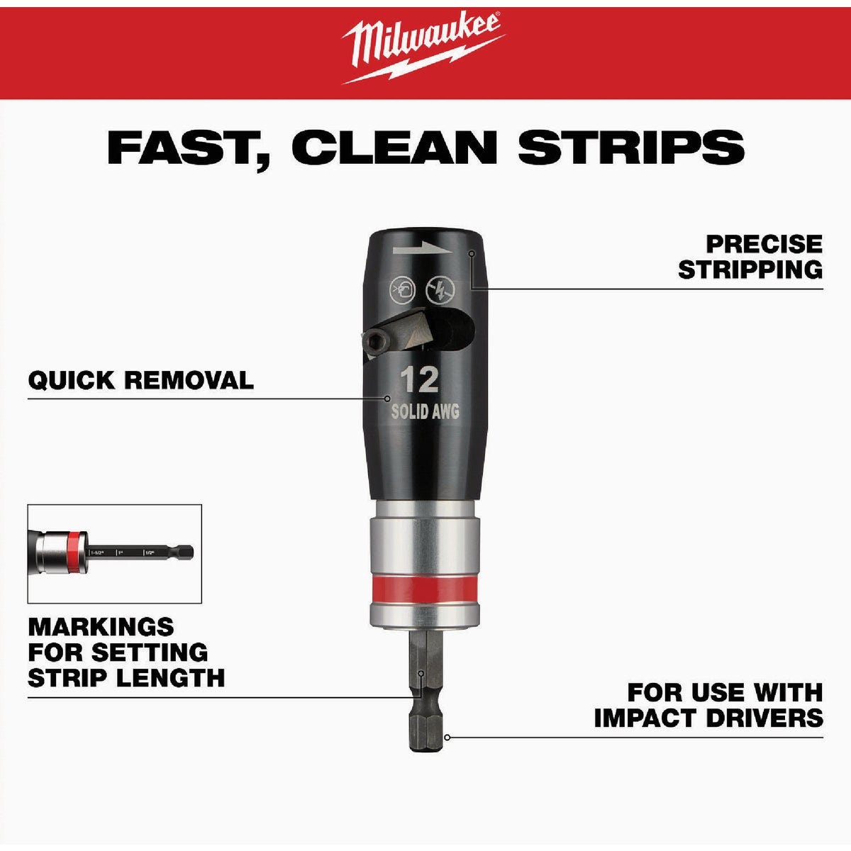 Milwaukee Solid Wire Stripper Set (2-Piece) - photo 4