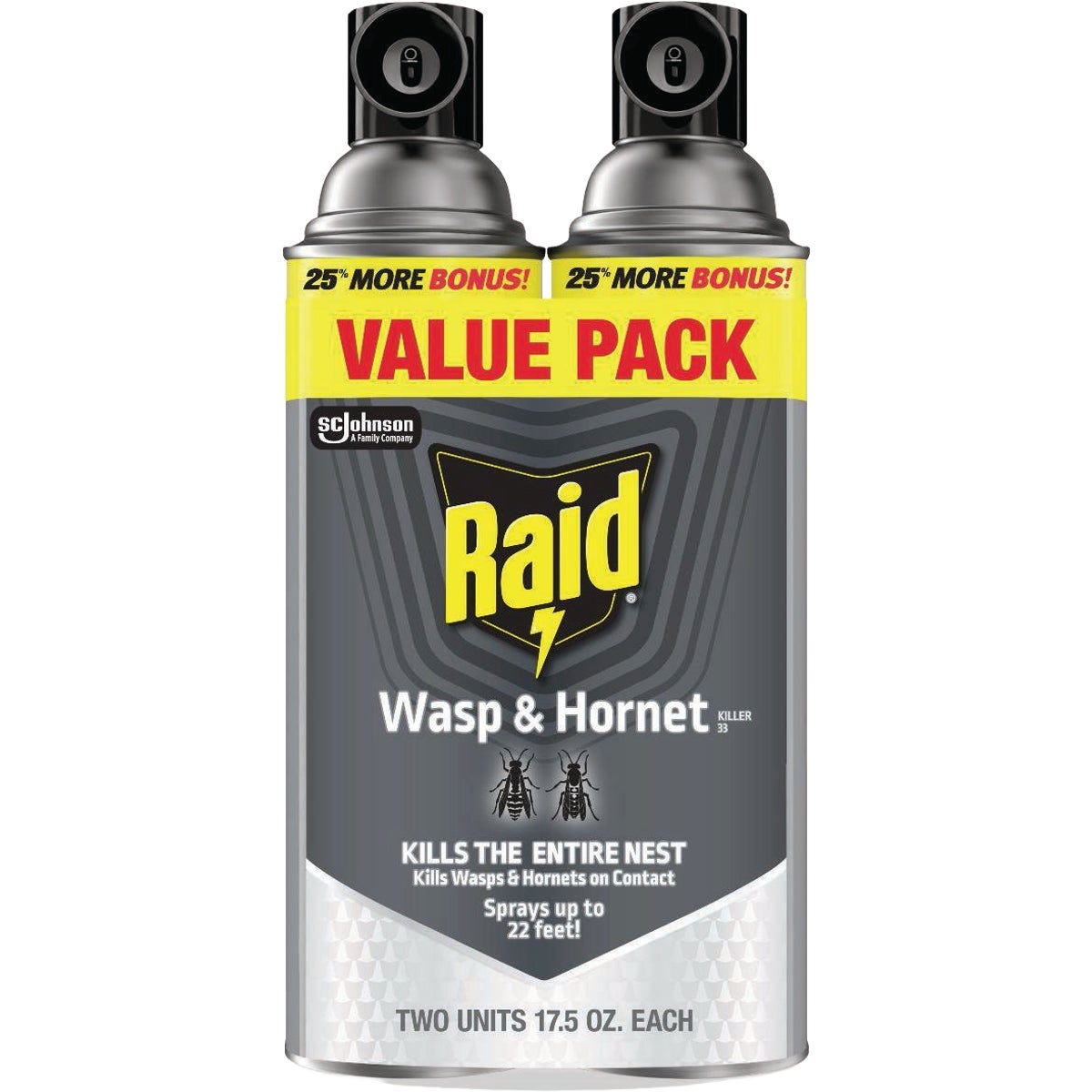 Raid 17.5 Oz. Aerosol Spray Wasp & Hornet Killer (2-Pack) Raid 17.5 Oz. Aerosol Spray Wasp & Hornet Killer (2-Pack)