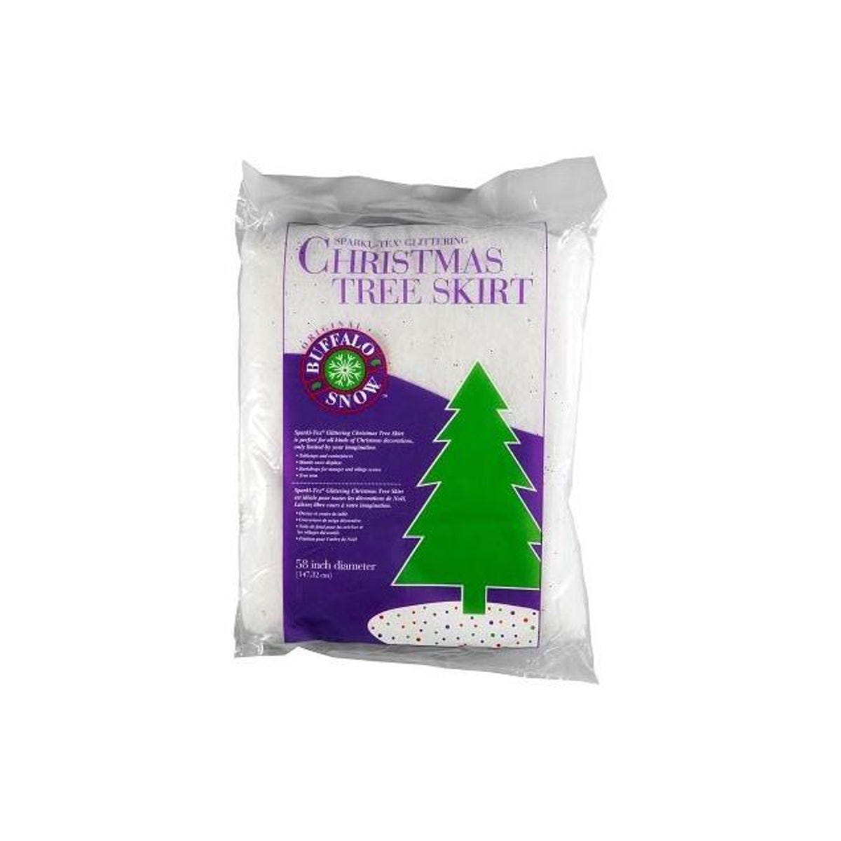 Buffalo 58 In. Round Sparkle Tex Glitter Tree Skirt