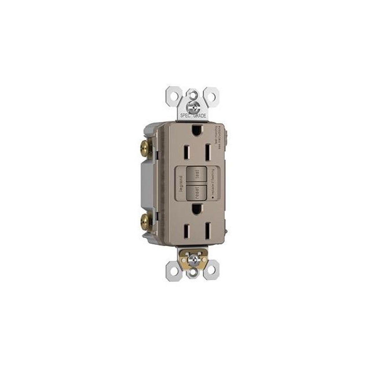 Legrand Pass & Seymour 15A Nickel Self-Testing GFCI Receptacle Legrand Pass & Seymour 15A Nickel Self-Testing GFCI Receptacle