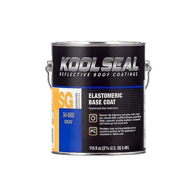 Kool Seal 1 Gal. Gray Elastomeric Base Coat Kool Seal 1 Gal. Gray Elastomeric Base Coat