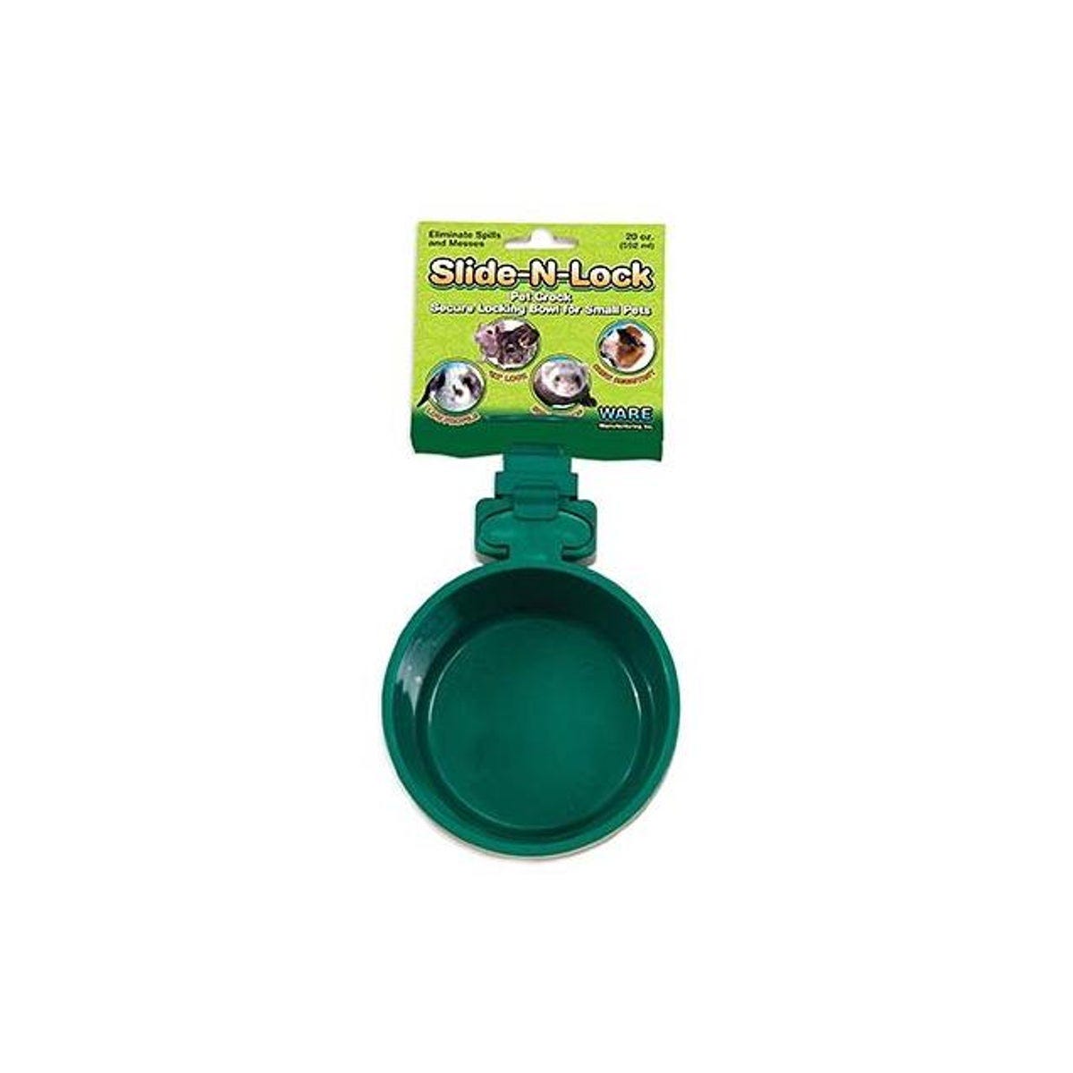 critterWARE Slide-N-Lock Pet Food Feeding Crock