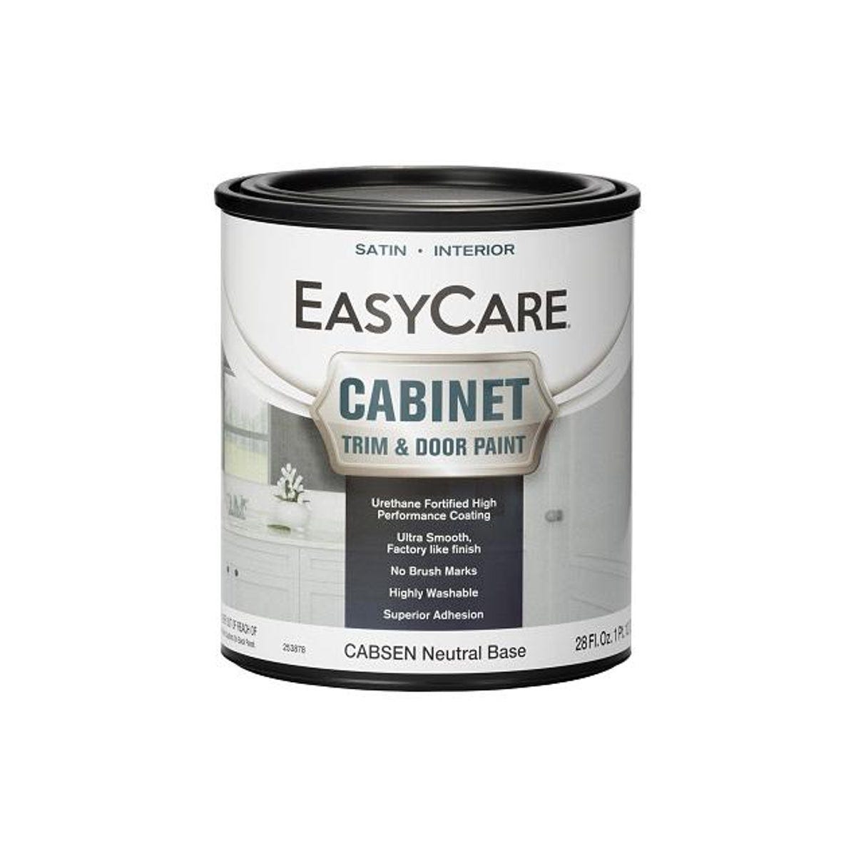 EasyCare 1 Qt. Satin Neutral Base Acrylic Polyurethane Cabinet Door & Trim Paint