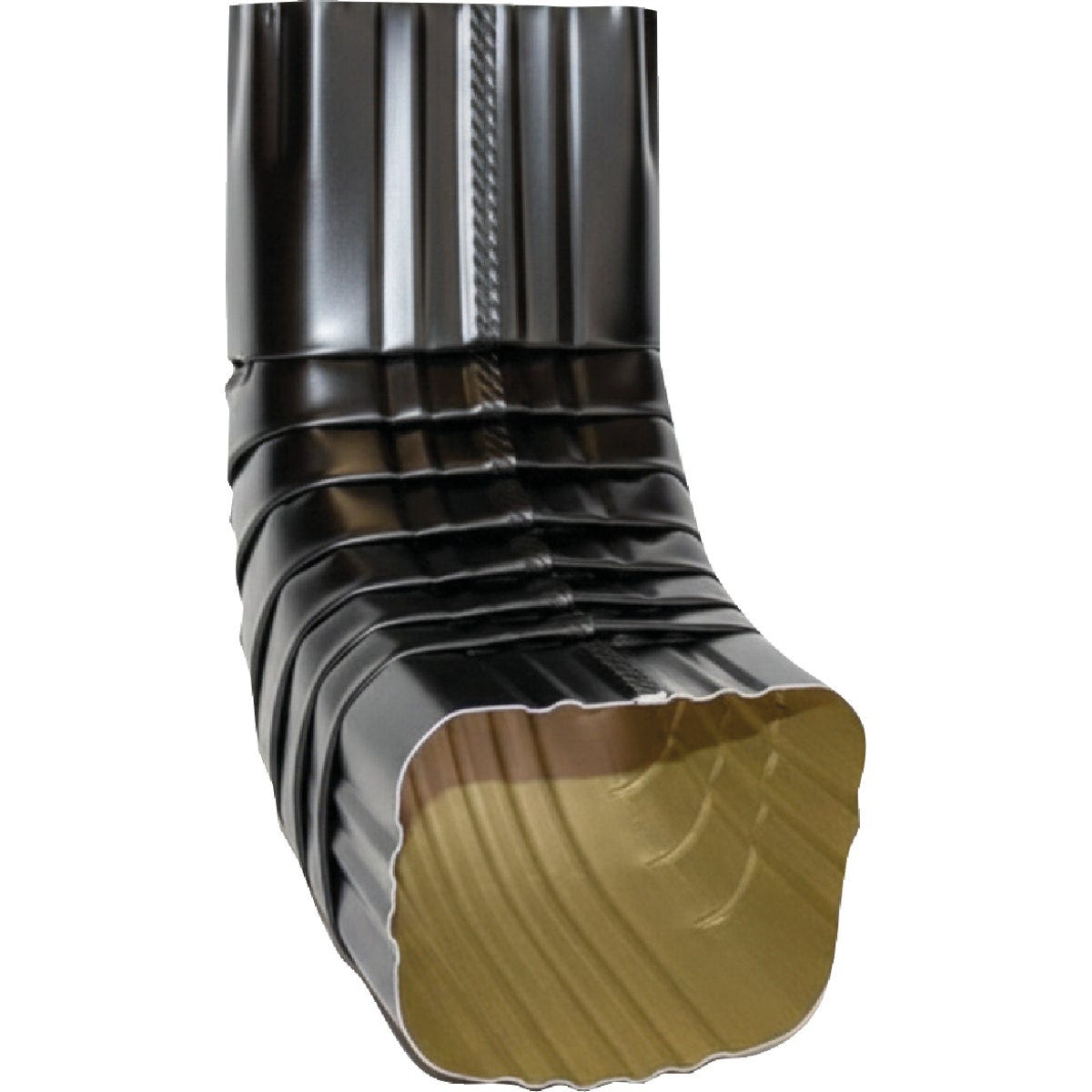 Spectra Metals 3 In. x 4 In. Aluminum Black Front Downspout Elbow - photo 2