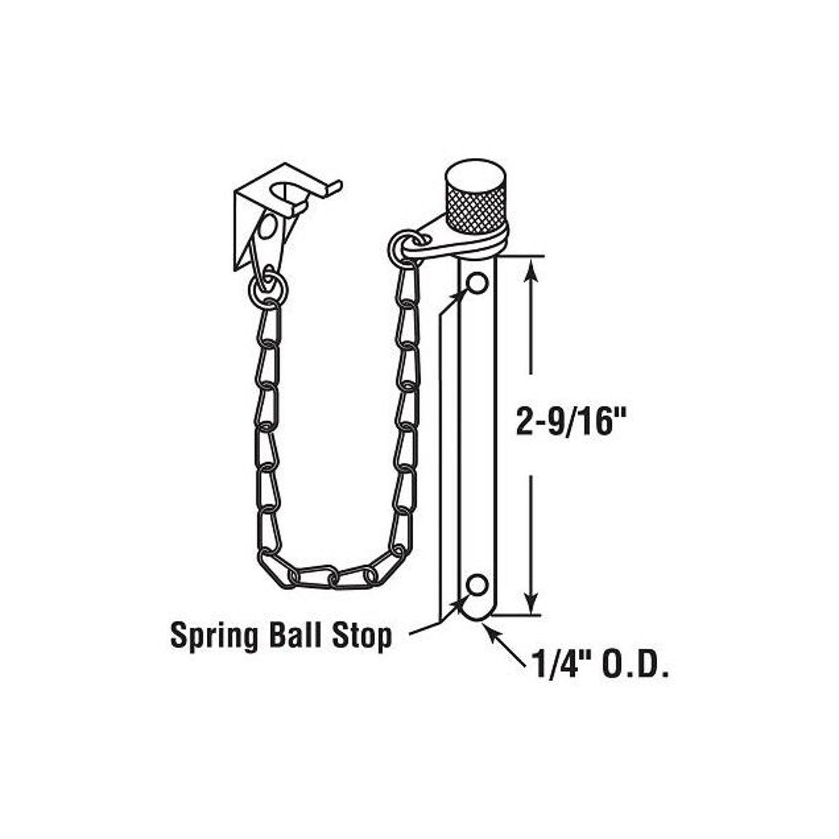 Prime-Line 2-9/16 In. Sliding Patio Door Pin Lock with Retaining Ball Prime-Line 2-9/16 In. Sliding Patio Door Pin Lock with Retaining Ball