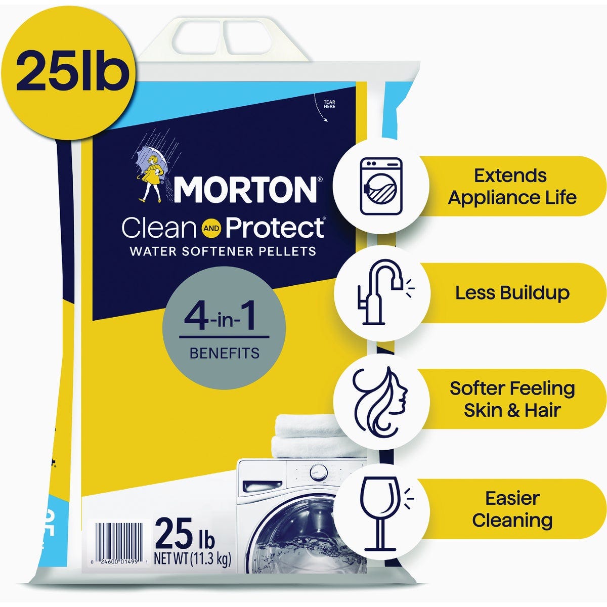 Morton Clean & Protect 25 Lb. Water Softener Salt Pellets - photo 4