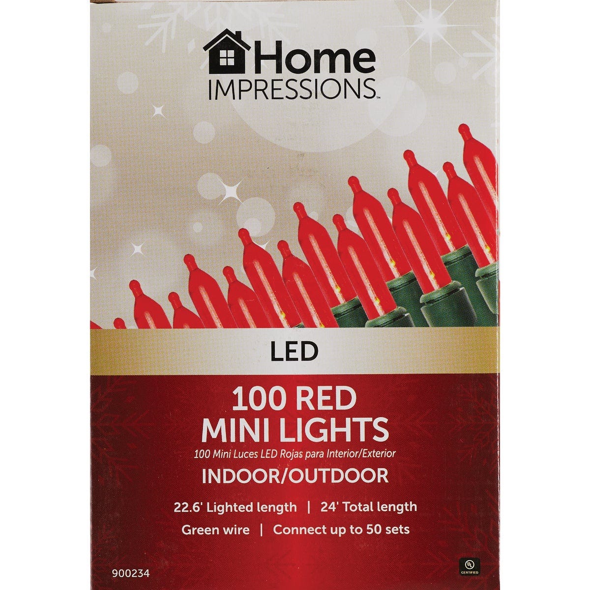 Home Impressions Red 100-Bulb Mini LED Light Set