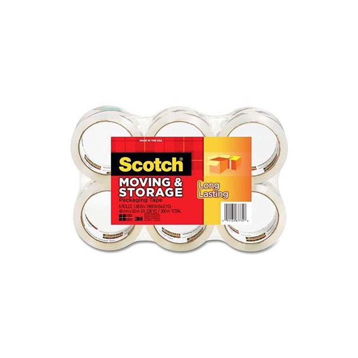 Scotch 1.88 Yd. x 54.6 Yd. Moving & Storage Tape (6-Pack)