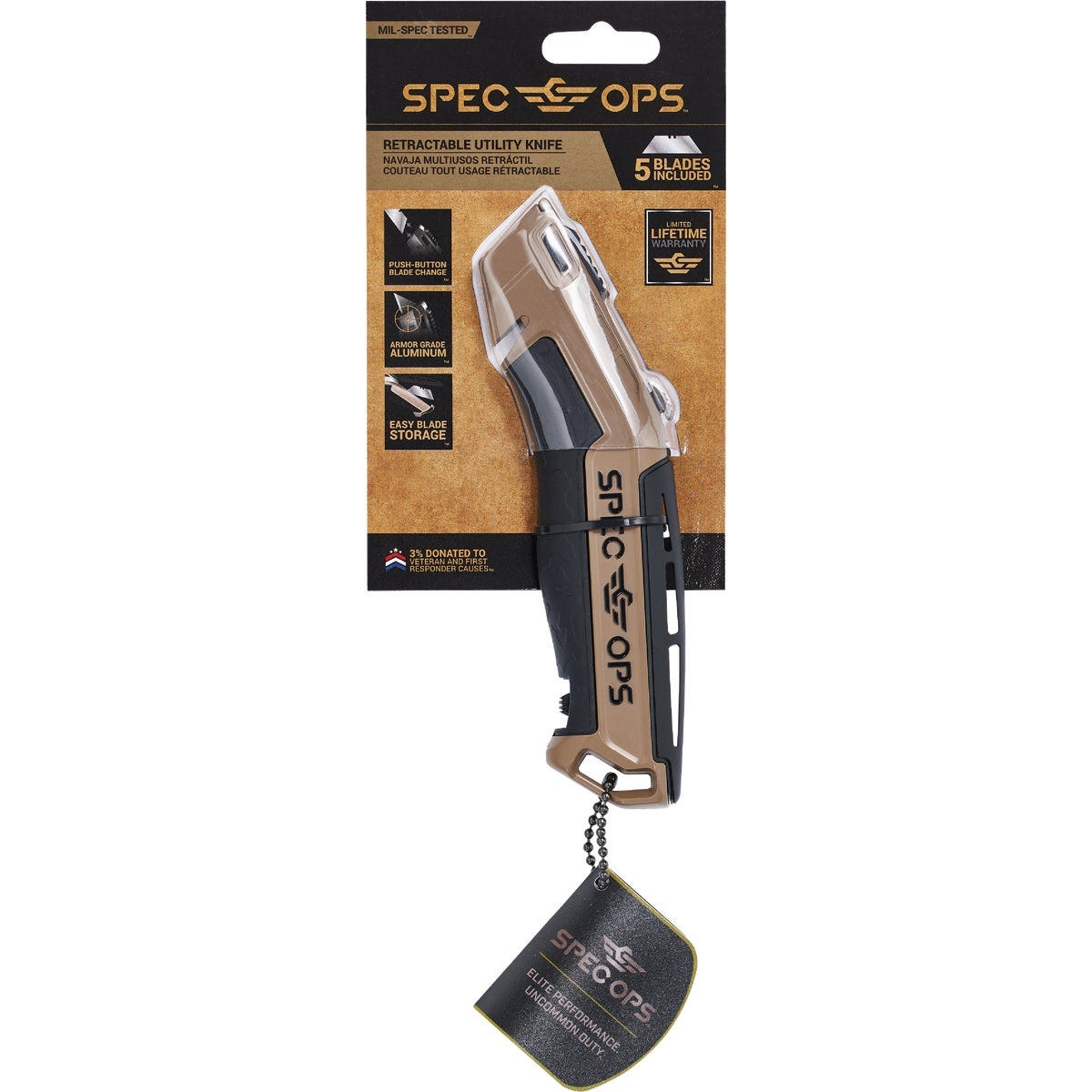 Spec Ops Retractable-Blade Utility Knife with (5) Blades - photo 2