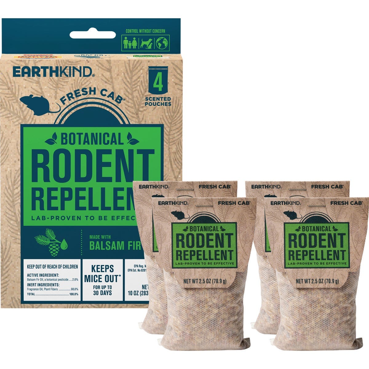 EarthKind Fresh Cab 2.5 Oz. Granular Botanical Rodent Repellent (4-Pack) EarthKind Fresh Cab 2.5 Oz. Granular Botanical Rodent Repellent (4-Pack)
