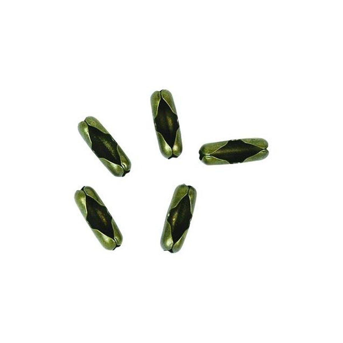 Jandorf #6 Antique Brass Lamp Pull Chain Connector (5-Pack)