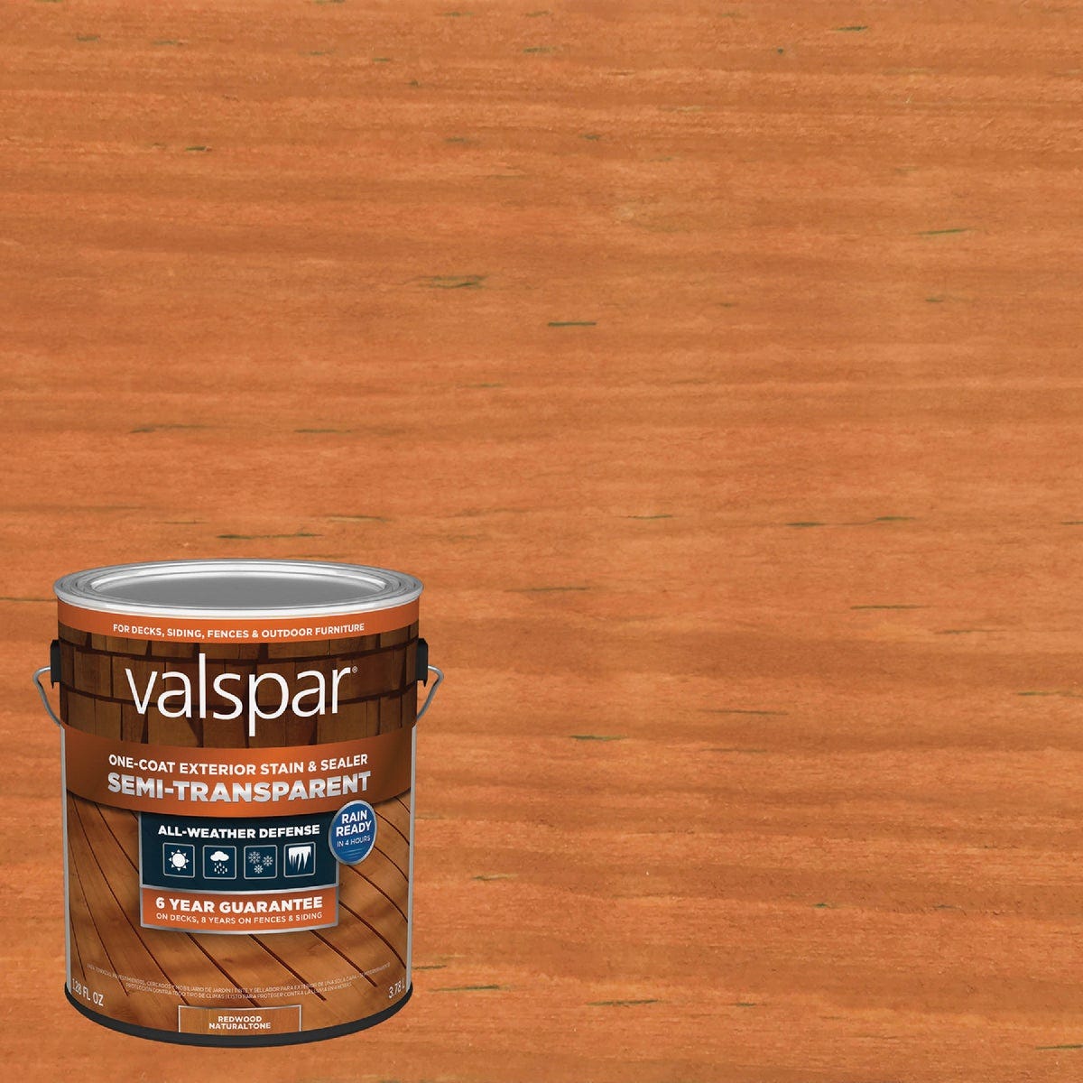 Valspar Semi Transparent Deck Stain, Redwood, 1 Gal. - photo 7 Valspar Semi Transparent Deck Stain, Redwood, 1 Gal. - photo 7