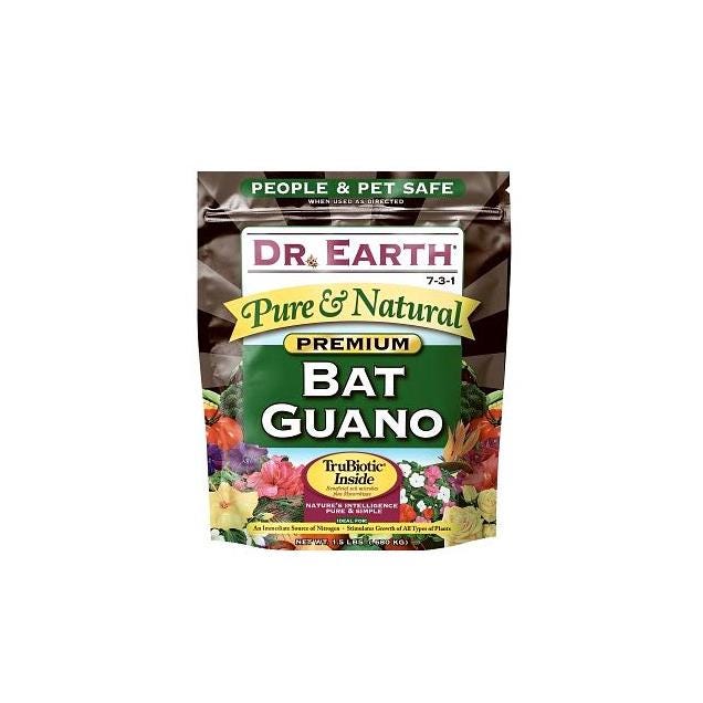 Dr. Earth 1.5 Lb. 10-3-1 Bat Guano Organic Fertilizer Dr. Earth 1.5 Lb. 10-3-1 Bat Guano Organic Fertilizer