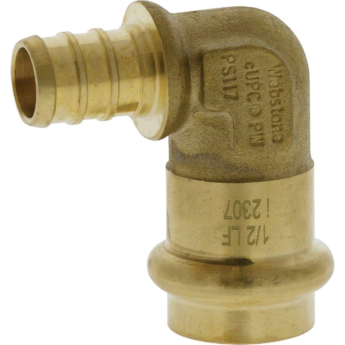 Nibco 1/2 In. Press x F1807 LF BR PEX 90 Transition Elbow